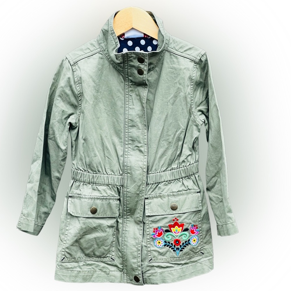 Hanna Andersson twill embroidered jacket